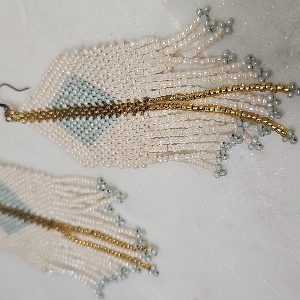 Elegant Beaded Fringe Earrings